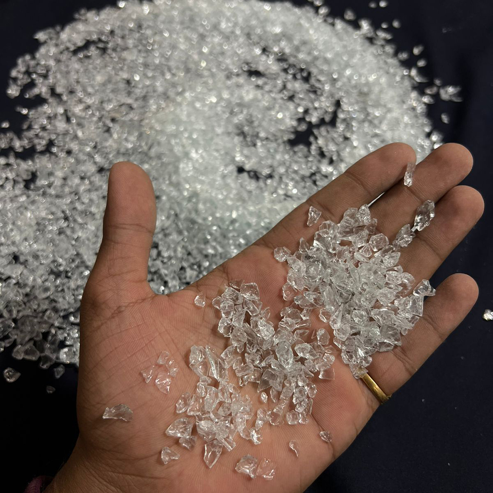 Clear Glass Chips - Hardness: Rigid
