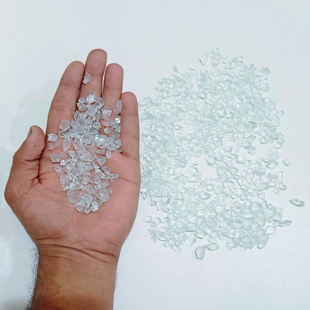 Clear Glass Chips - Hardness: Rigid