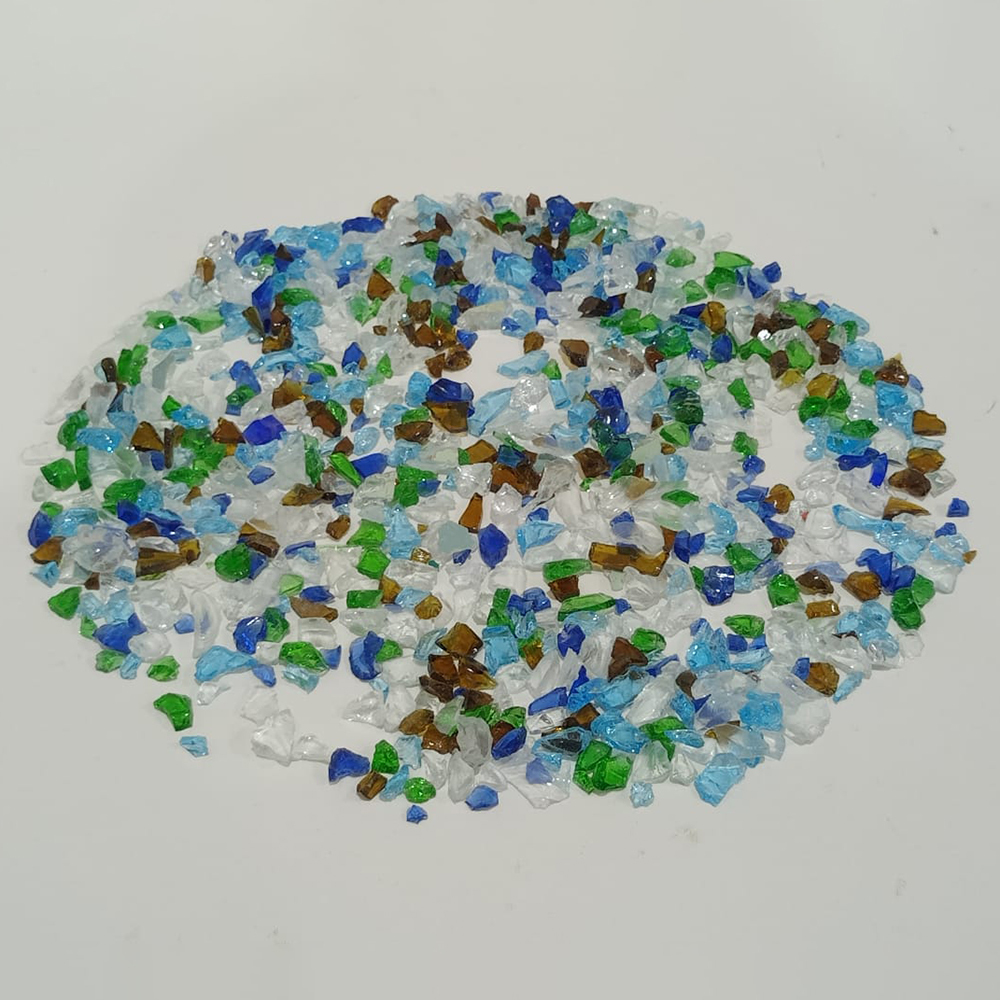 Mix Color Glass Chips - Hardness: Rigid