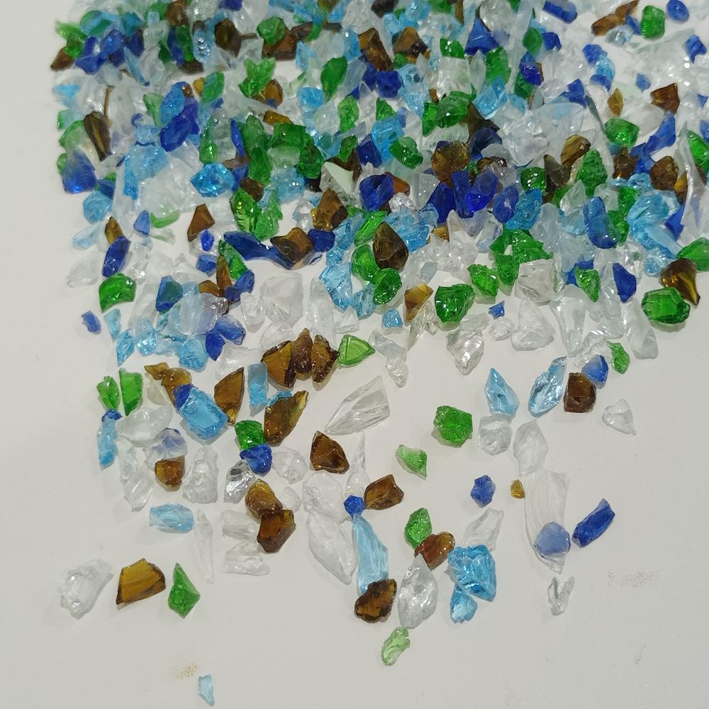 Mix Color Glass Chips - Hardness: Rigid