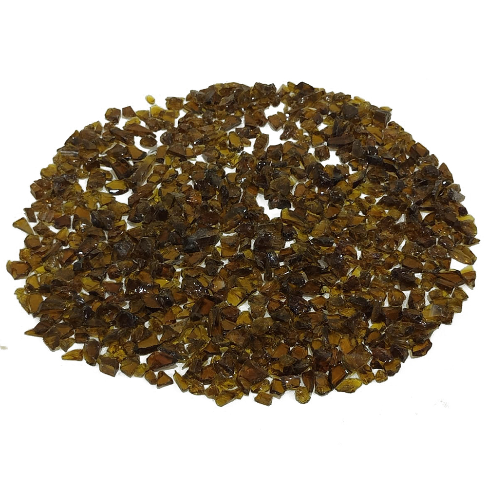 Brown Glass Chips - Hardness: Rigid