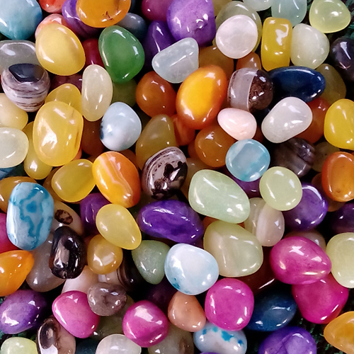 Premium Mix Onyx Pebble Stone - Shape: Round / Semi-Round / Oval