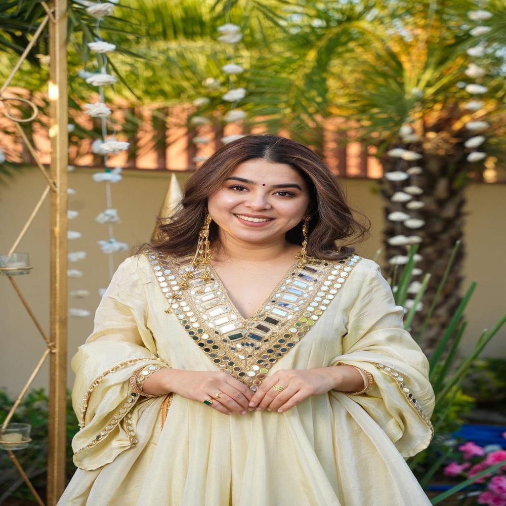 Classic Cream Party Wear Suit