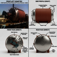 10kl Stainless Steel Chemical Process Reactor - Capacity: 10000 Ltr