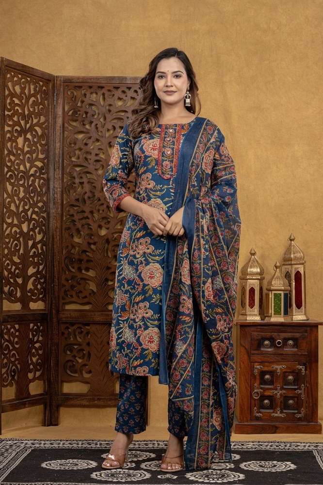 Women Kurti pant with Dupatta Set