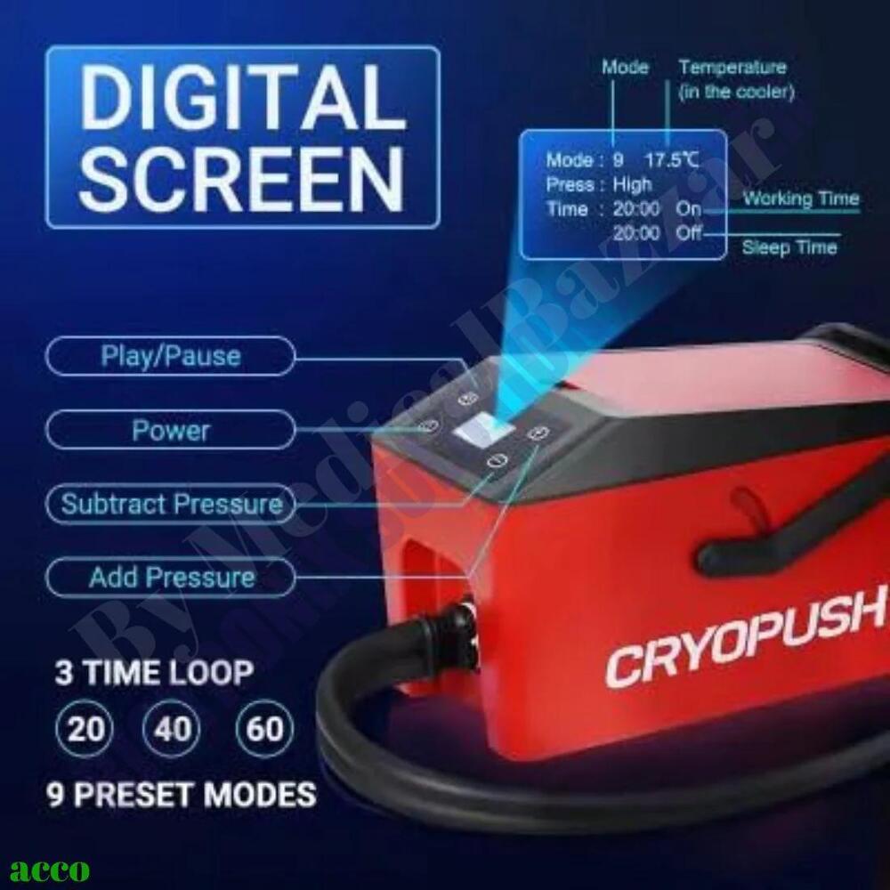 Cryopush Digital Cooling and Compression Unit with 1.8