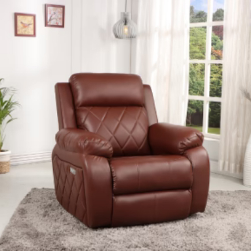 Dark Brown 1 Seater Sofa Chair Relaxyard Motorized Recliner Leatherette