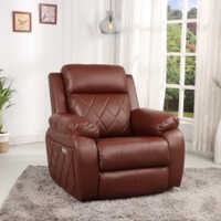 Dark Brown 1 Seater Sofa Chair Relaxyard Motorized Recliner Leatherette