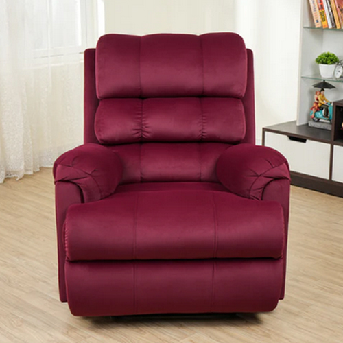 Mehroon Colot Hush Puffy Recliner Sofa For Head Support And Leg Relaxation - Color: As Per Requirement