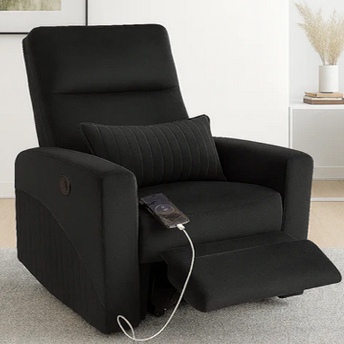 Black Color Recliner Sofa 1 Seater Manual Rocking & Chair