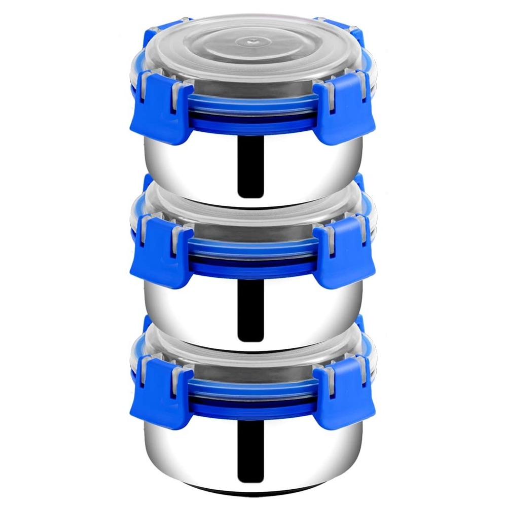 10Cm Smart Lock N Lock Dabbi - Color: Silver And Blue