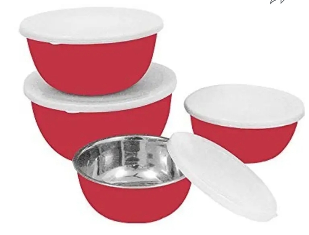 Euro Bowl Set Of 4 - Color: Maroon