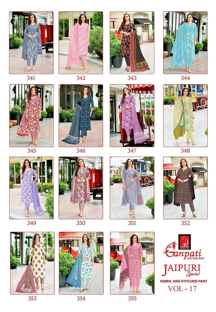 Ganpati Jaipuri Pant Vol-17  Dress Material