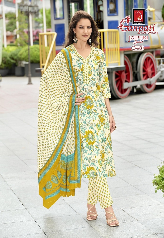 Ganpati Jaipuri Pant Vol-17  Dress Material