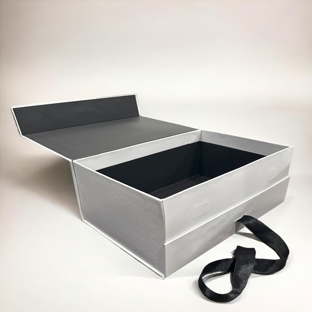 5 Flap Magnetic Rigid Box With Ribbon Opening - Coating Type: Customized