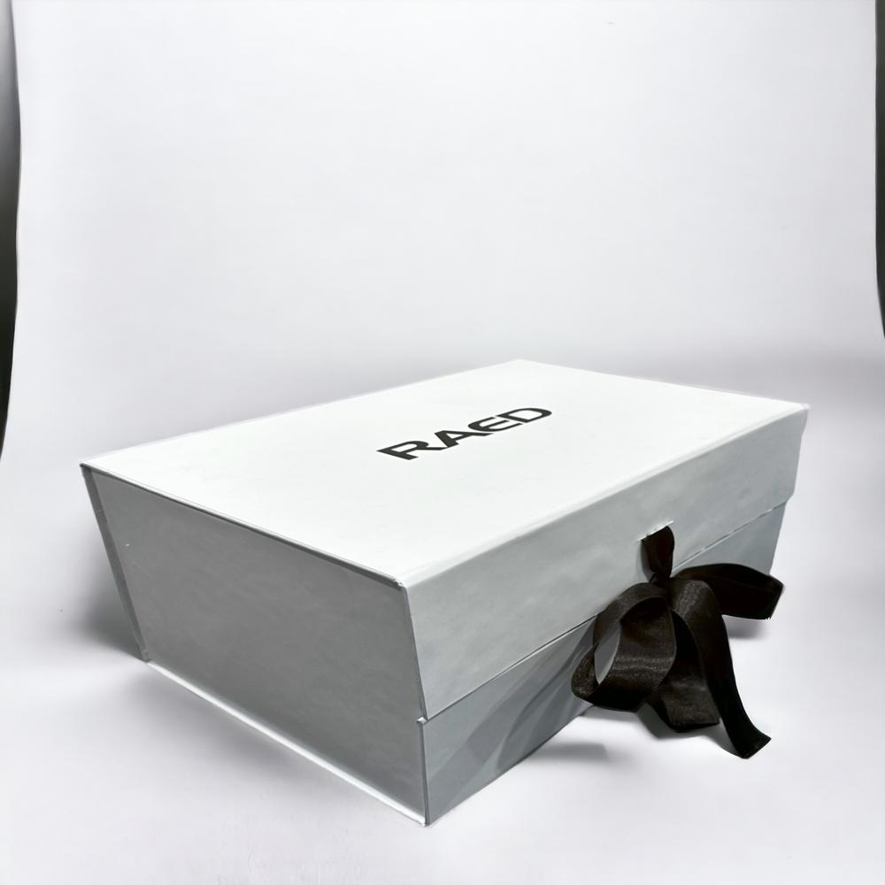 5 Flap Magnetic Rigid Box With Ribbon Opening - Coating Type: Customized
