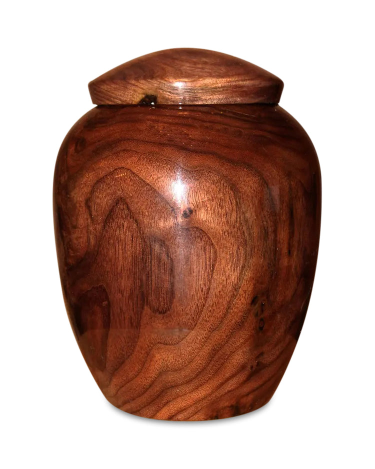 Best Selling Acacia And Mango Wood Urns For Funeral Memorial - Design Type: Round Custom