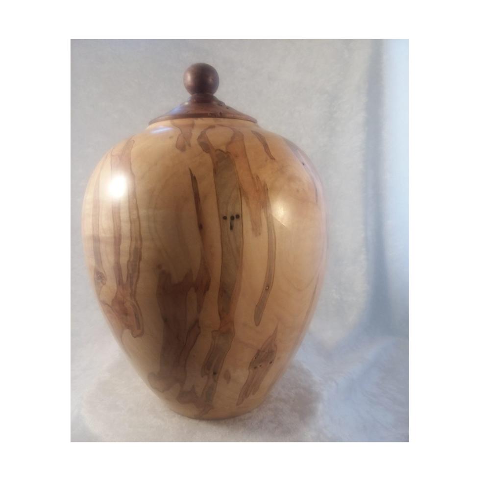 Round Shape Wooden Urns For Keep Human Ashes For Funeral Events - Color: Brown
