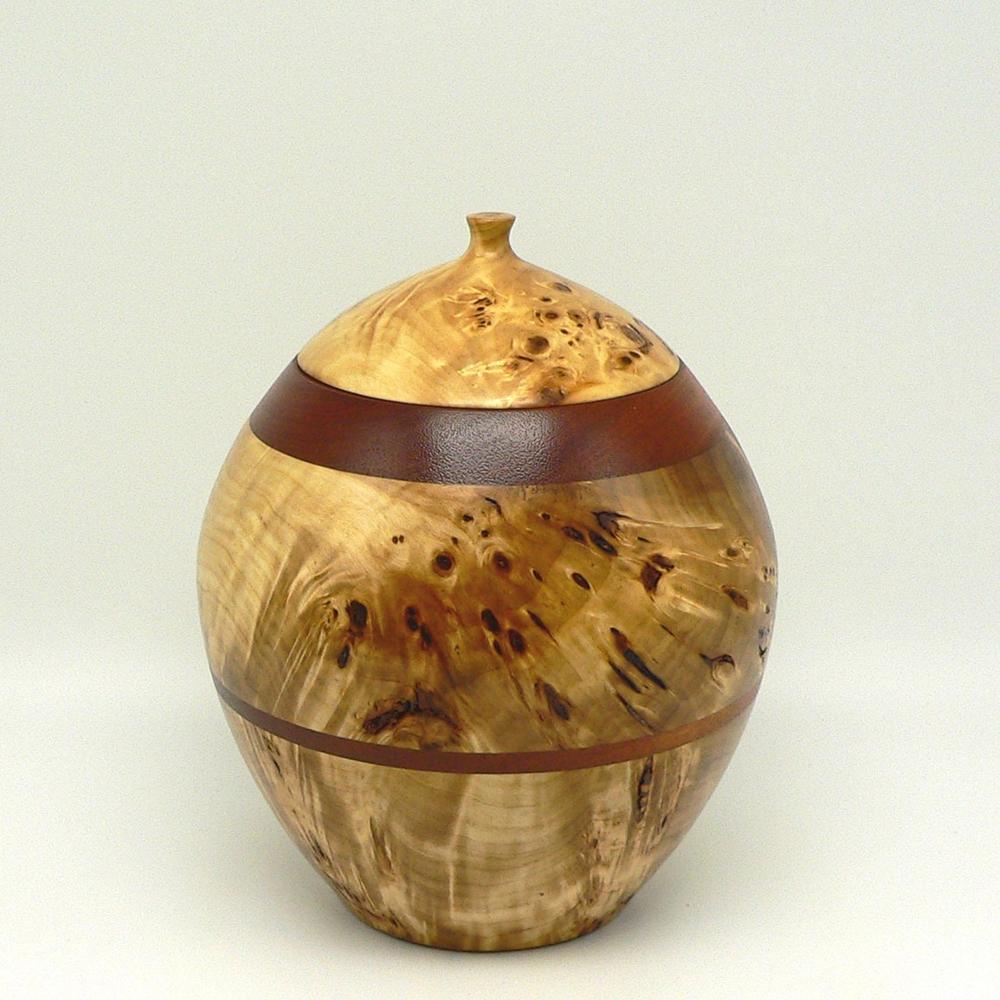 Round Shape Wooden Urns For Keep Human Ashes for Funeral