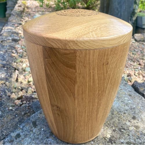Round Shape Wooden Urns For Keep Human Ashes for Funeral