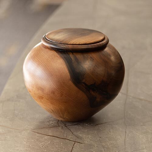 Best Selling Wooden Urns Oval Shape - Memorial Wood Urns - Finishing: Polishing