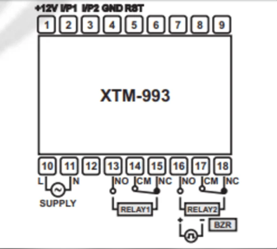Programmable Timer - Push Wheel Setting - Xtm 993 - Color: Black
