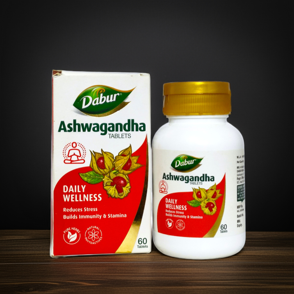 Dabur Ashwagandha 60 Tablets - Age Group: For Adults