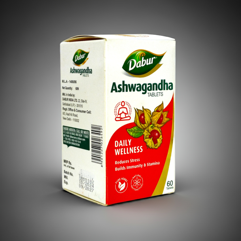 Dabur Ashwagandha 60 Tablets - Age Group: For Adults