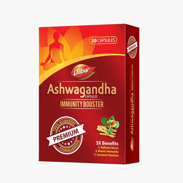 Dabur Ashwagandha Capsules 20 Capsules - Age Group: For Adults