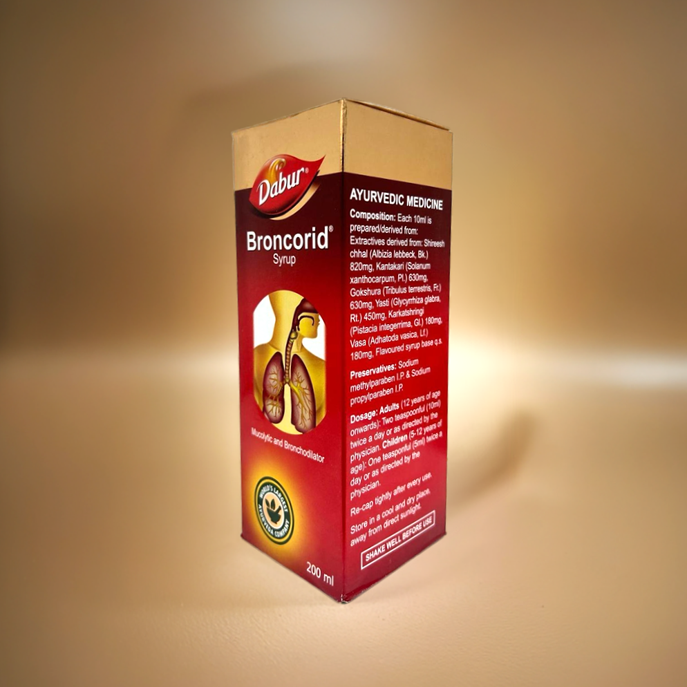 Dabur Broncorid Syrup 200ml - Age Group: For Adults