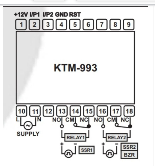 I-therm Ktm-993 Digital Timer, 3 Digit 7 Segement Led - Color: Black