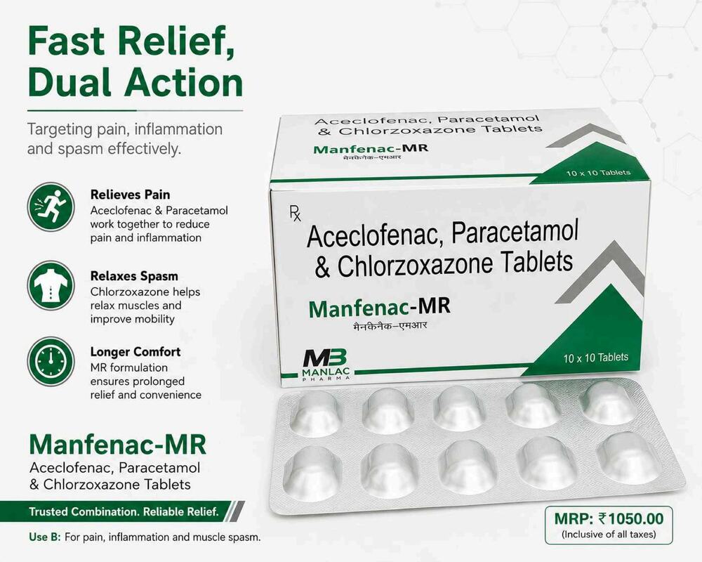 Manfenac -Mr Tablet - Drug Type: General Medicines