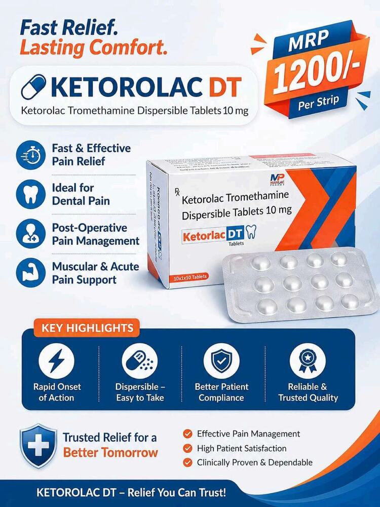 Ketorlac-Dt Tablet - Drug Type: General Medicines