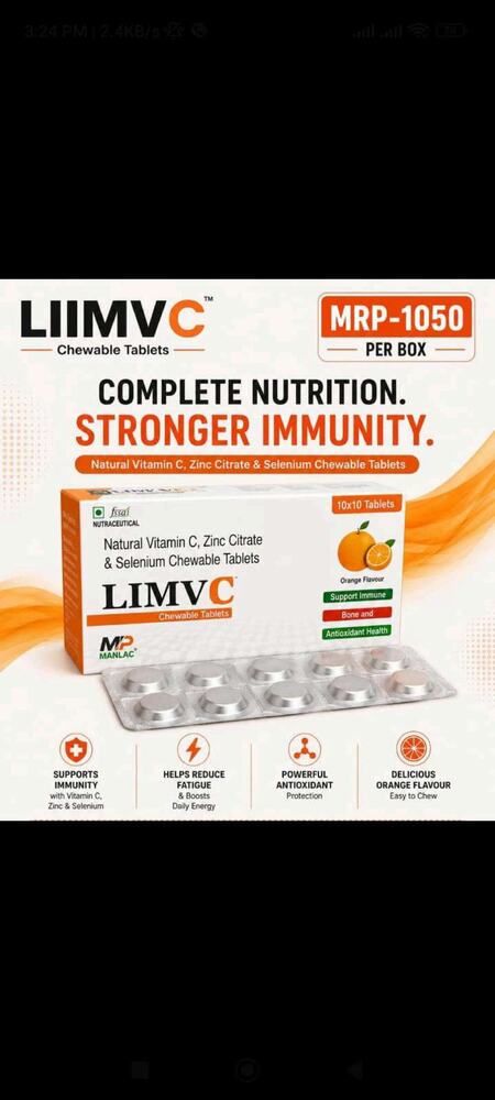 Limvc Chewable Tablet - Drug Type: General Medicines