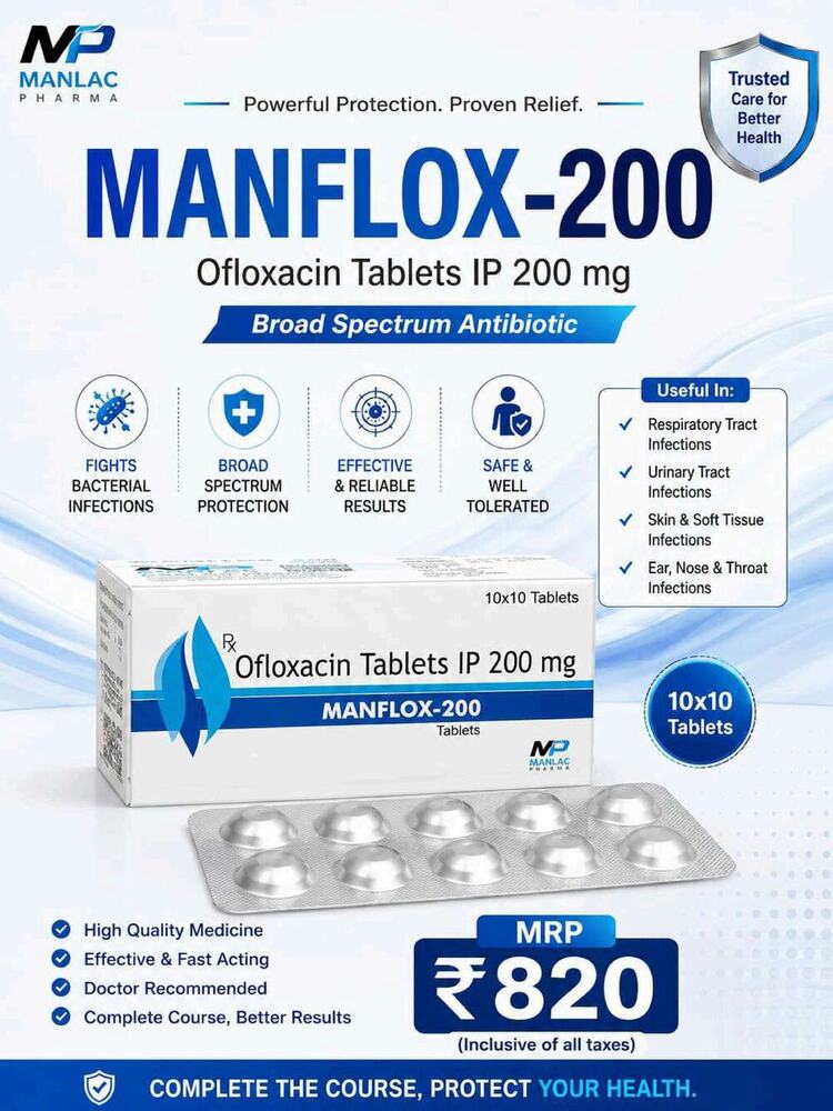 Manflox-200 Tablet - Drug Type: General Medicines