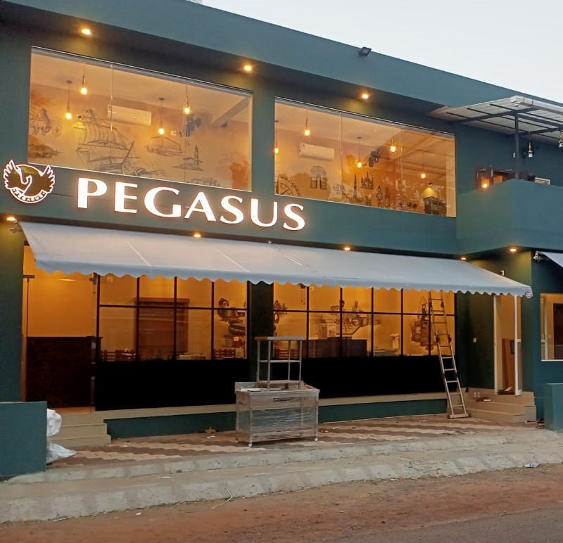 Pvc Retractable Awning - Color: Grey