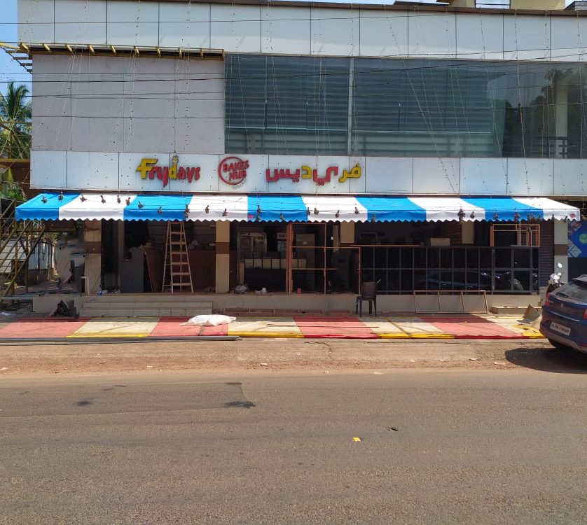 Blue And White Striped Awning - Design Type: Standard
