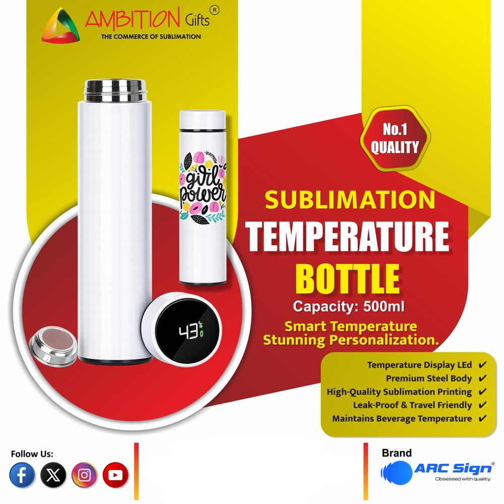 Sublimation Temperature Bottle - Capacity: 500 Milliliter (Ml)