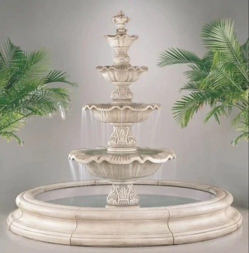 Garden Fountain Services - Color: White
