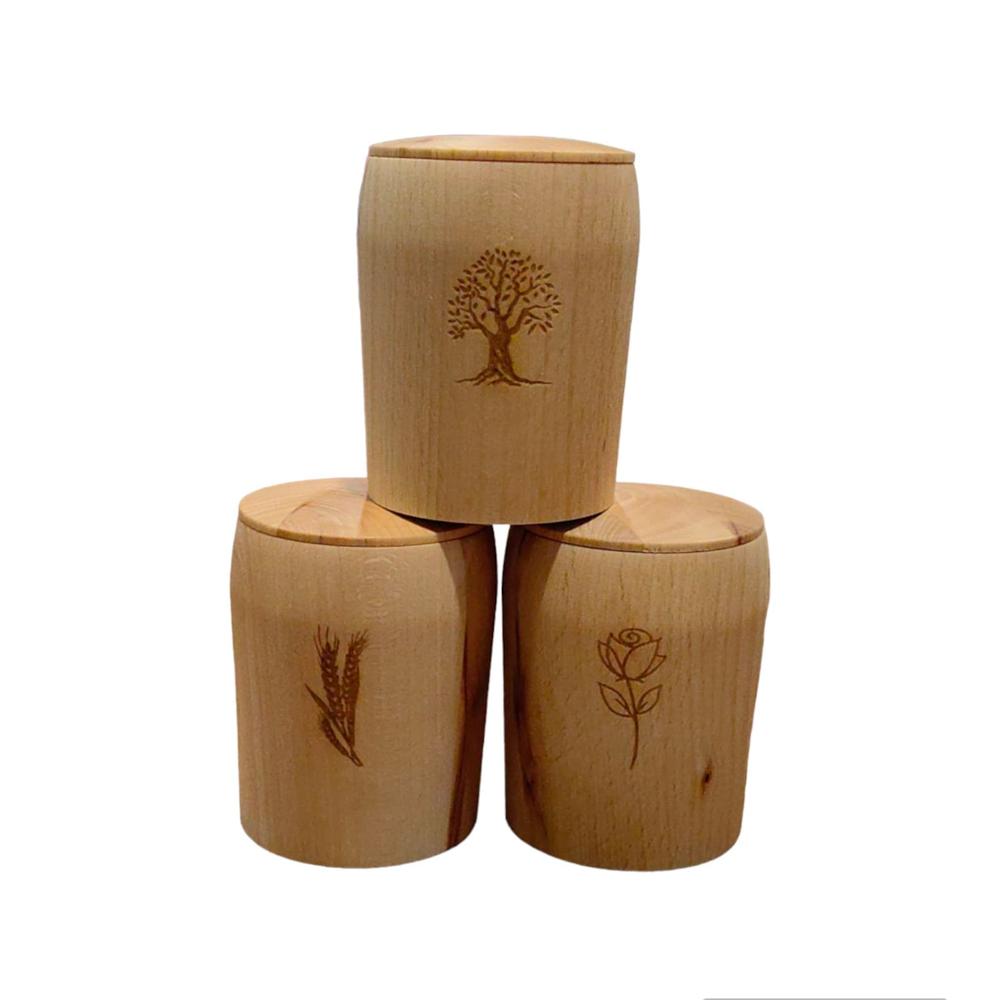 Mango Wood Dark Polished Wooden Urns - Human Ashes Wooden Urns - Color: Custom Stain Options