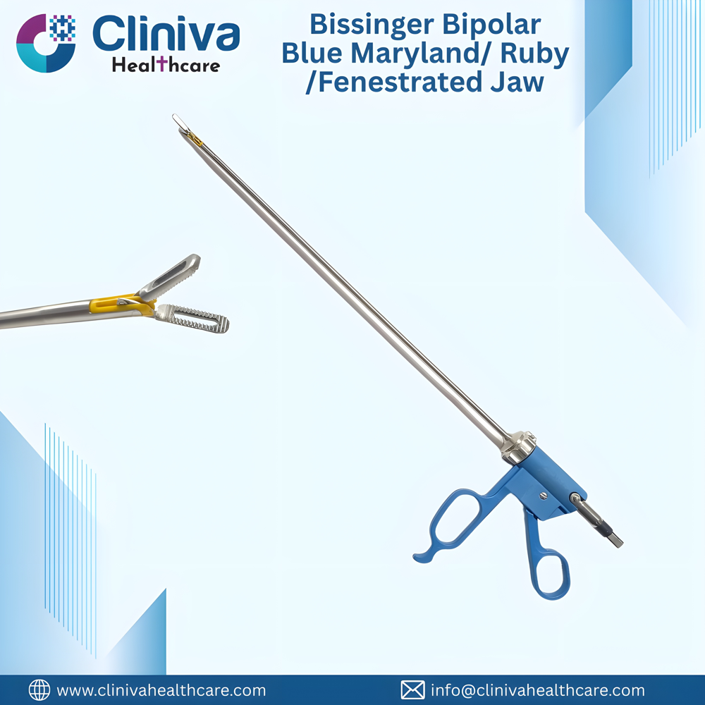 Laparoscopic Bissinger Bipolar Blue Maryland/ Ruby /Fenestrated Jaw