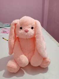 Peach Bunny Soft Toy - Color: Grey & White / Black & White (classic Husky Colors)