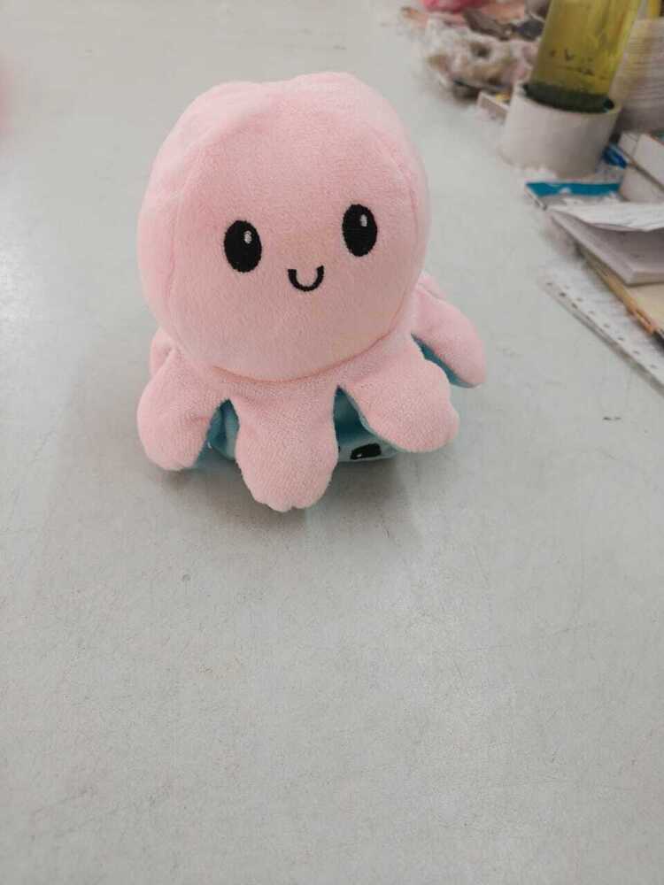 Reversible Octopus Soft Toys - Color: Grey & White / Black & White (Classic Husky Colors)