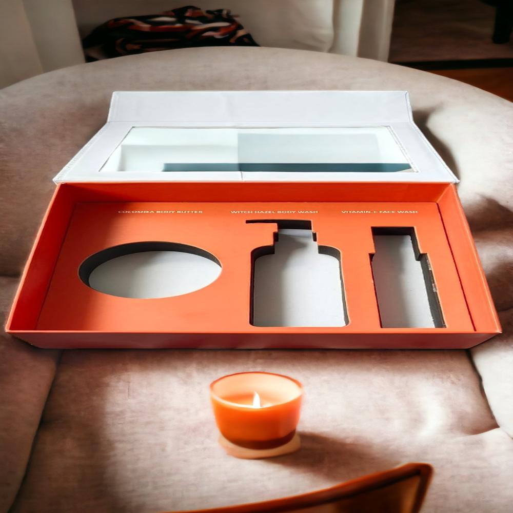 Cosmetics Packaging Box With Foam Dye Cut Inside - Coating Type: Customized