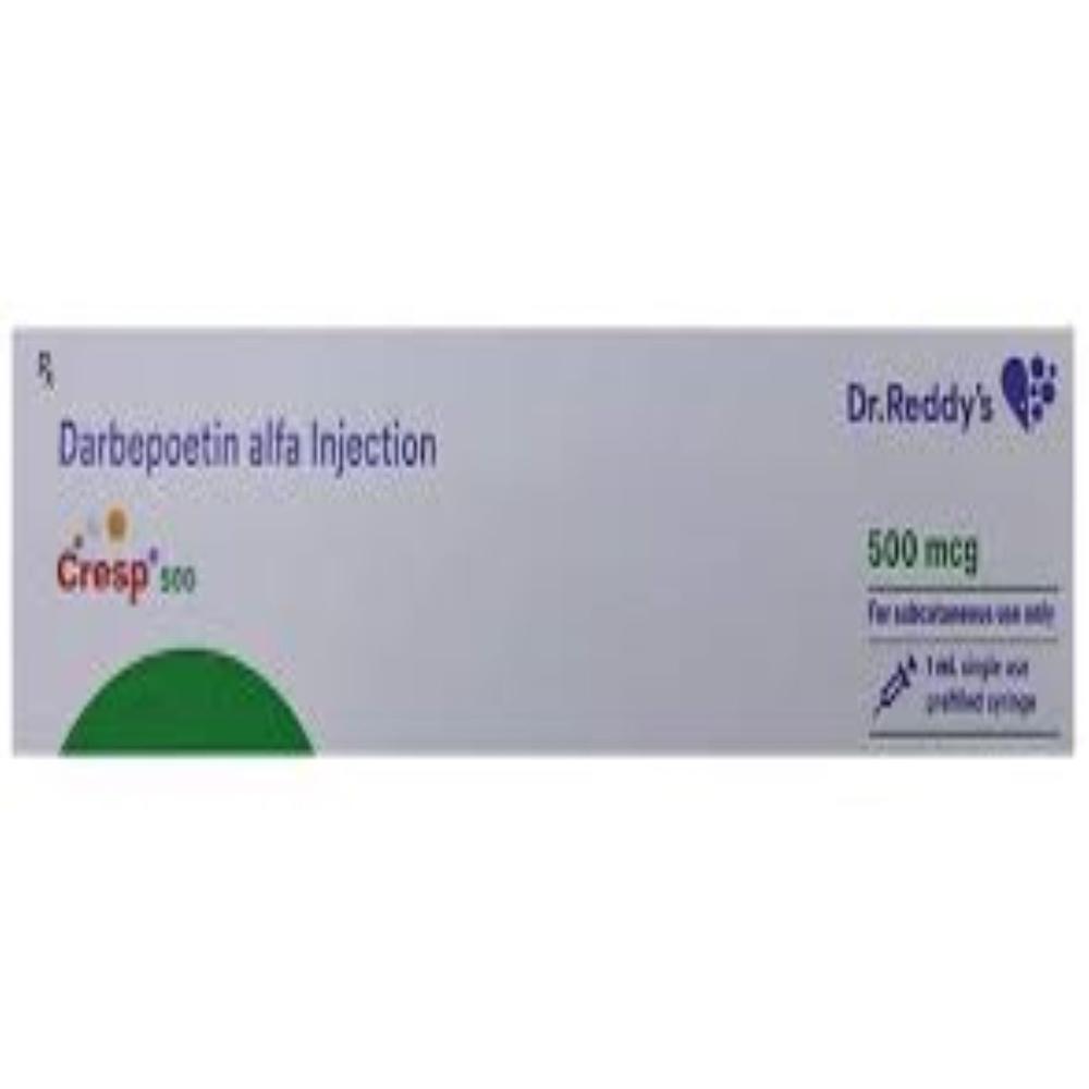 Cresp 500mg Inj - Darbepoetin Alfa 500mcg Injection, Pre-filled Syringe | Treats Anemia In Chronic Kidney Disease, Chemotherapy