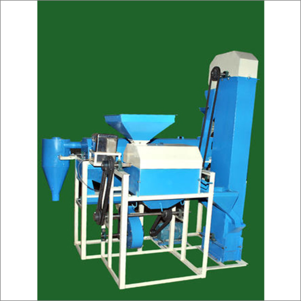3 Hp Dal Mill With Grader Combo Machine - Color: Blue
