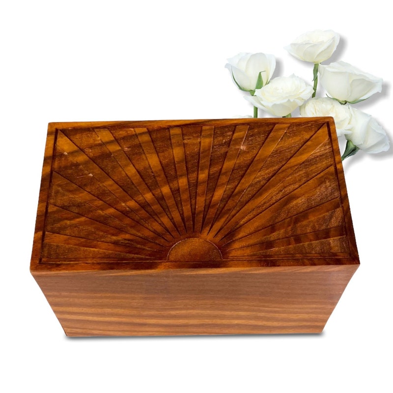 Round Shape Wooden Urns for Human Ashes