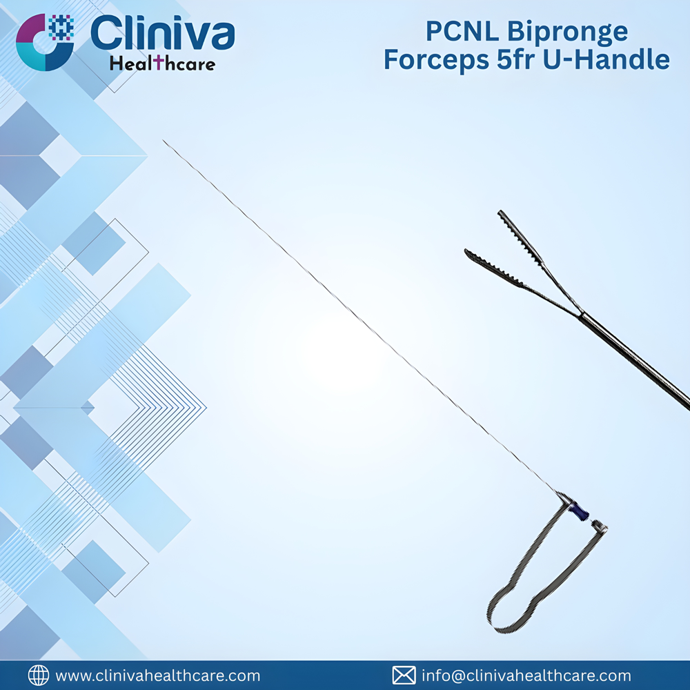 Laparoscopic PCNL Bipronge Forceps 5fr 40cm U-Handle