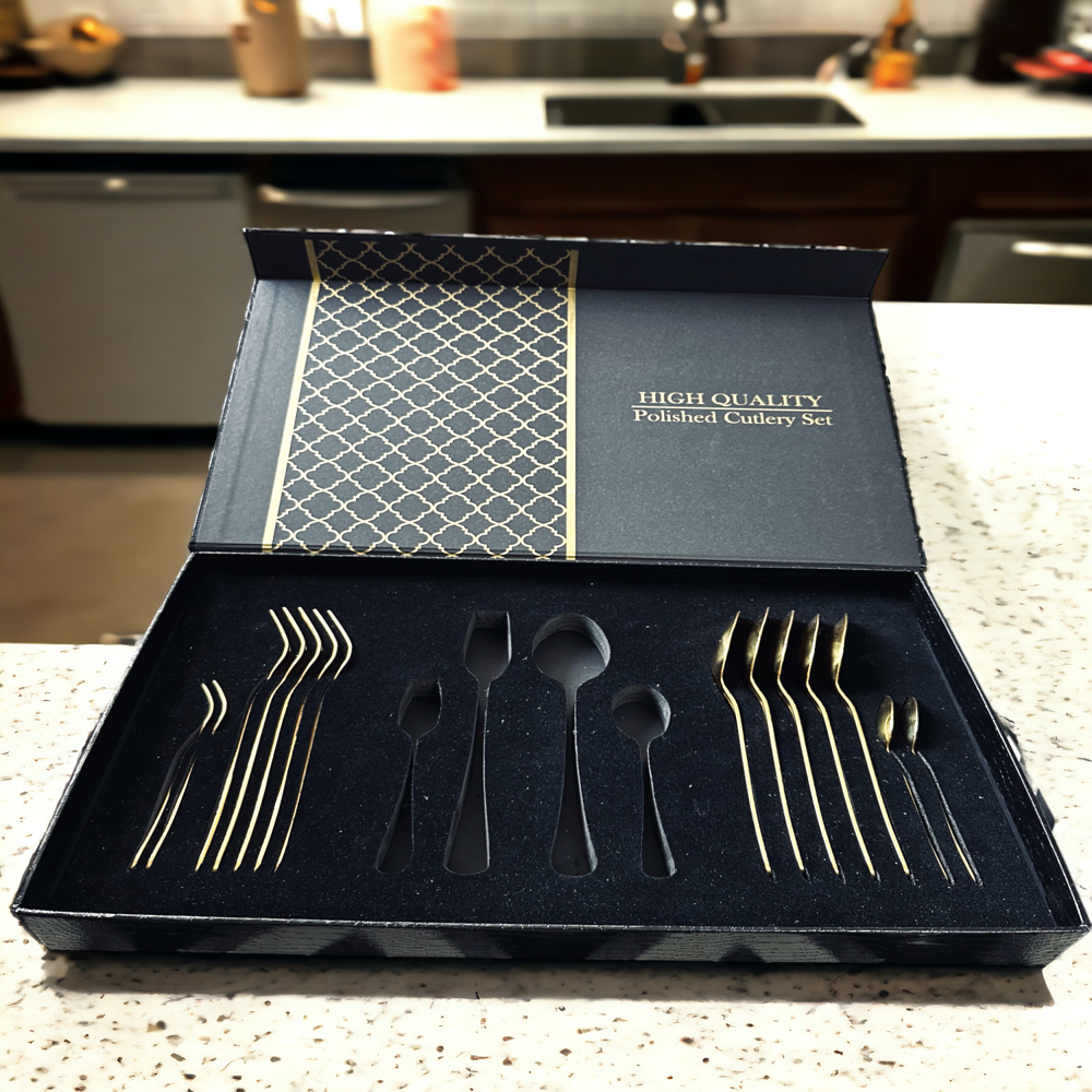 Cutlery Dye Cut Magnet Flap Rigid Box - Coating Type: Customized