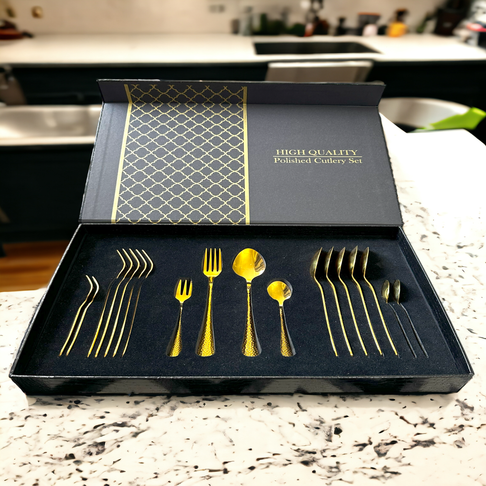 Cutlery Dye Cut Magnet Flap Rigid Box - Coating Type: Customized